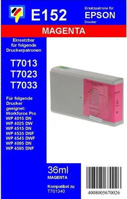 Produktbild von E152 - Dr. Inkjet Ersatzpatrone - magenta - mit 36ml Inhalt ersetzt T701340