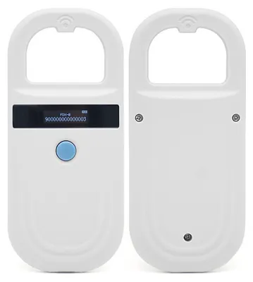 Produktbild von Tragbares Haustier-Mikrochip-Lesegerät – Tierchip-Scanner für Tiermarken, 134,2 kHz, 128 Speicherplätze, Datenspeicherung