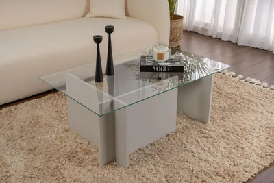 Produktbild von Skye Decor, Vetrino - Grey, Couchtisch, Grau, 100 % Melaminplatte, 105 x 65 x 40 cm