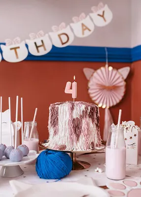 Produktbild von geburtstag Abdeckung Numeral 4 rosa5.5cm 38851