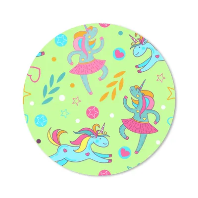 Produktbild von MuchoWow® Mauspad Mousepad Ballerina - Einhorn - Muster - Regenbogen 40x40 cm - Mousepads - Maus Mat - Pad - Mausunterlage - Schreibtisch Accessoires