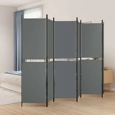 Produktbild von vidaXL 6-tlg. Paravent Anthrazit 300x180 cm Stoff