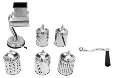 Produktbild von Manuelle Nussmühle aus Edelstahl - 5 Trommeln - Saugnapfbasis - Kompakt