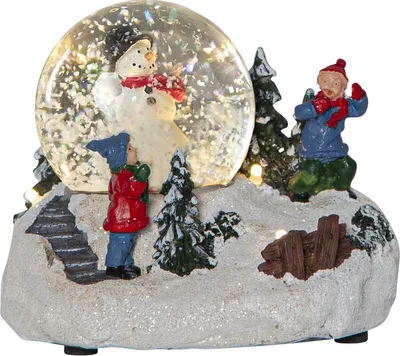 Produktbild von LED Szenerie ,Winterville' mit Schneekugel und Weihnachtsmotiv, Batterie + Timer, B 12cm, H 10cm