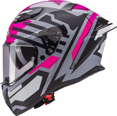 Imagen del producto de Casco integral Caberg Drift Evo II, talla XS, color gris//fucsia, con visera