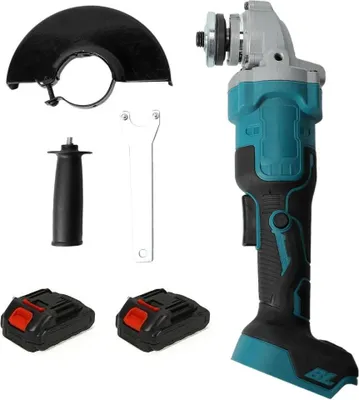 Obrázok produktu pre Akumulátorová uhlová brúska 18 V – bezkefová, 125 mm – 3-stupňové plynulé nastavenie otáčok – 2 akumulátory v balení – na rezanie a brúsenie – pre domácich majstrov – zástrčka EÚ