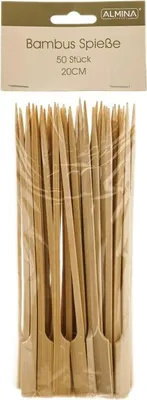 Obrázek produktu pro Bambusové špízy pro bufet a kuchyni – 50 kusů, udržitelné a praktické, 20 cm