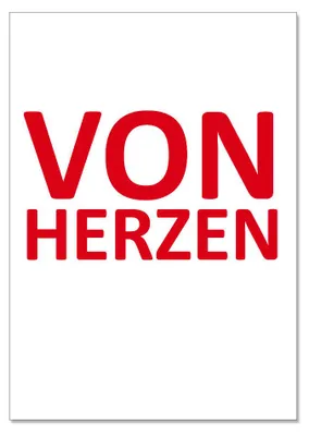 Produktbild von Postkarte, VON HERZEN