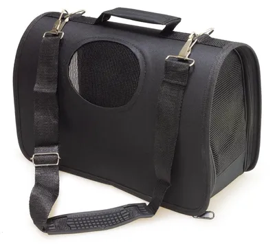 Produktbild von Arquivet Schwarze kleine Haustiertragetasche für kleine Haustiere, 37 x 23 x 14