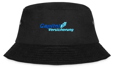 Produktbild von Spreadshirt Stromberg Logo Capitol Versicherung Gestickt Fischerhut, S/M (Caps), Schwarz
