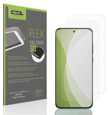 Produktbild von 2x Full Cover Schutzfolie matt für Motorola Edge 70 Fusion Panzerfolie Anti-Shock