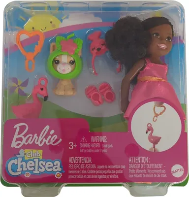 Image de Barbie CHELSEA EN COSTUME 4 brune, costume de flamant rose