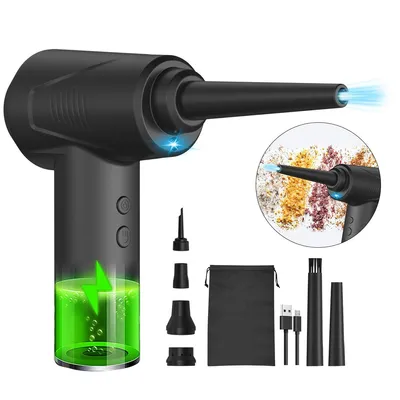 Produktbild von Kabelloser Auto Staubsauger,Tragbarer Multifunktions-Handstaubsauger fš¹r Auto & Haushalt,3 Leistungsstufen,Blasdesign,mit 6 Dš¹sen,Schwarz
