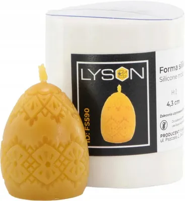 Image de Łysoń Moule Silicone Oeuf Décoré Création Bougies Artisanat