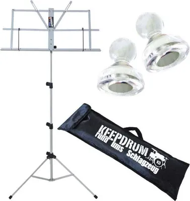 Obrázek produktu pro keepdrum MUS2SV notový stojan stříbrný s 10 magnety
