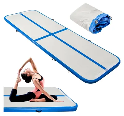 Produktbild von 10-Fuß lange Turnmatte, Air-Tumbling-Bahn, Fitnessmatte, geeignet für Gymnastik, Yoga, Kickboxen und Hip-Hop-Training
