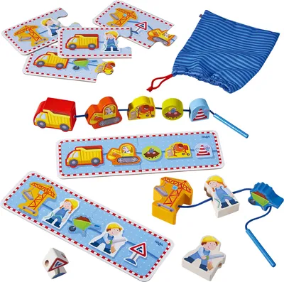 Produktbild von HABA Fädelspiel Baustelle 302155