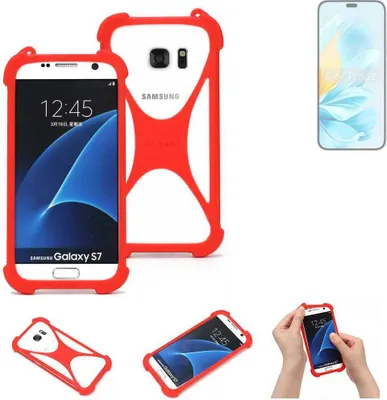 Produktbild von K-S-Trade Handy-Hülle kompatibel mit Honor 200 Lite Schutz-Hülle Bumper Silikon Schutz Hülle Cover Case Silikoncase Silikonbumper TPU Softcase