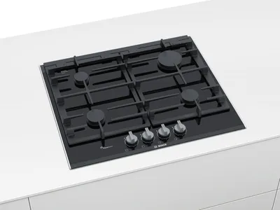 Zdjęcie produktu dla Płyta gazowa Bosch Serie 8 PRP6A6B70D, 60 cm, ceramika szklana, czarna