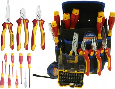 Produktbild von Werkzeugset für Elektriker Wiha Dewalt 1000 V 47 Teile isoliert Energotytan