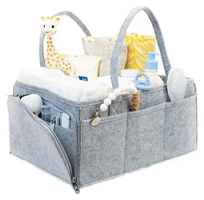 Imagen del producto de Omgoods: Organizador portátil para pañales de bebé con compartimentos ajustables