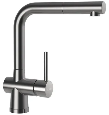 Immagine prodotto di Miscelatore monocomando Schock Laios W, bocca estraibile, reversibile, alta pressione, acciaio inox massiccio (517125EDM)