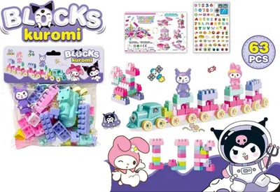 Immagine prodotto di Blocchi Da Costruzione Per Bambini, 63 Pezzi - Set Con Locomotiva