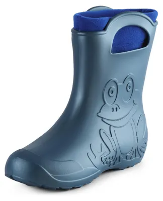 Produktbild von Ladeheid Damen federleichte Eva Gummistiefel Regenschuhe gefüttert LA-CA-12 (Metallisches Blau-2, 38/39 EU)