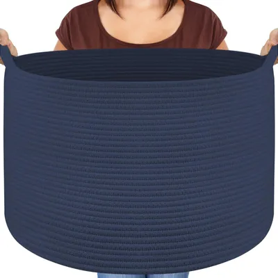 Image de Grande sac de rangement en coton, gris, capacité de 68 litres