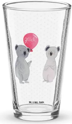 Produktbild von Mr. & Mrs. Panda Wasserglas Koala Luftballon - Transparent - Geschenk, Glas, Longdrinkglas, Geburtstag, Bierglas, Tumbler, Cocktailglas, Party