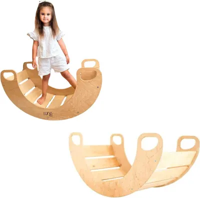 Zdjęcie produktu dla Drewniana huśtawka Montessori dla dzieci, wszechstronna zabawka