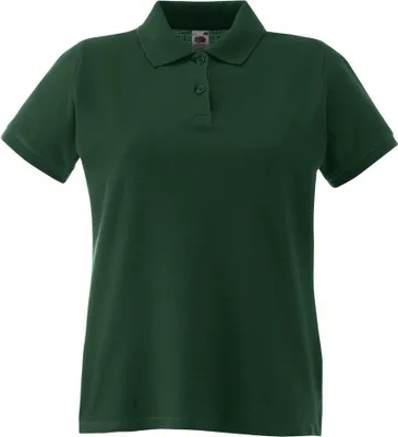 Produktbild von Fruit of the Loom Damen T-Shirt Polohemd kurzarm Poloshirt Polo Shirt, Größe:S (10), Farbe:Bottle Green