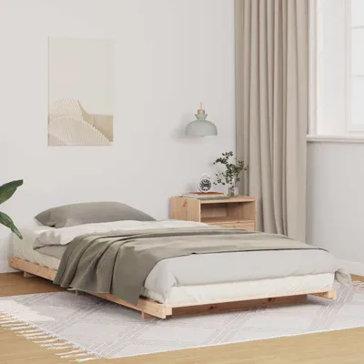 Image de Maison Exclusive - Cadre de lit marron 80 x 210 cm Bois de pin massif