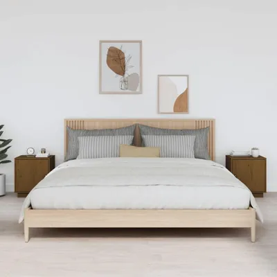 Produktbild von vidaXL Nachttische 2 Stk. Honigbraun 40x34x45 cm Massivholz Kiefer