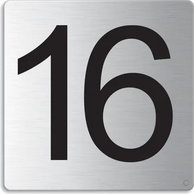 Produktbild von Türnummer I Zimmernummer I EdeIstahI TürschiId "16" I 85x85 mm I Nr.48316