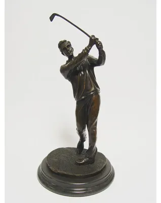 Produktbild von Bronzestatue eines Golfspielers