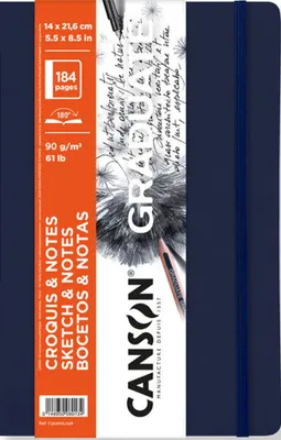 Produktbild von CANSON Skizzenbuch GRADUATE SKETCH & NOTES 140 x 216 mm 92 Blatt dunkelblau