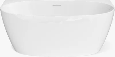 Produktbild von Halb freistehende Badewanne 150 x 72 x 58 cm Acryl Weiß 203 L AMOSARI