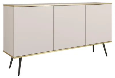 Produktbild von MOBAE AURA K160 Kommode 160 cm Beige Sideboard mit 3 Türen Wohnzimmerschrank modern Anrichte mit viel Stauraum
