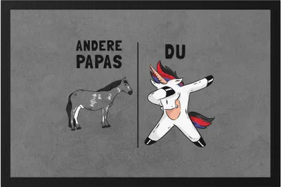 Produktbild von Andere Papas Du Beutel  bester Vater Papa Einhorn Lustig Geburtstag Vatertag Sohn Tochter Geschenk
