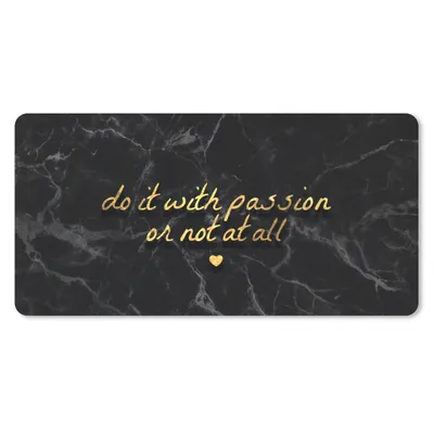 Produktbild von MuchoWow® Mauspad Mousepad Zitate - Sprichwörter - Gold - Marmor 60x30 cm - Mousepads - Maus Mat - Pad - Mausunterlage - Nachhaltig