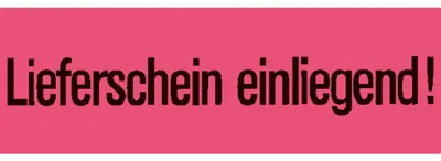 Produktbild von Versandzettel Lieferschein einliegend leuchtrot 39x118 mm 1000 St.