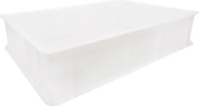 Zdjęcie produktu dla Stapelkiste Kunststoff, weiß, Höhe: 130 mm, Länge: 600 mm, Breite: 400 mm