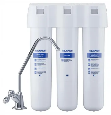 Produktbild von Aquaphor Aquaphor Aktivkohle-System - für Wasser - dreistufig - 2l/min - inkl. Wasserhahn