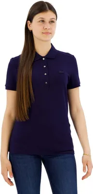 Produktbild von Lacoste Stretch Baumwolle Piqué Kurzarm-poloshirt Schwarz 40 Frau Schwarz 40