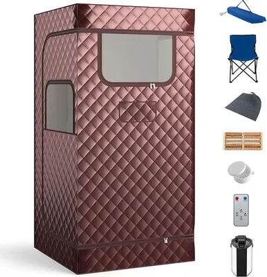 Obrázek produktu pro Parní sauna BA8085DE-CF s 3litrovým parním generátorem, 91 x 91 x 183 cm