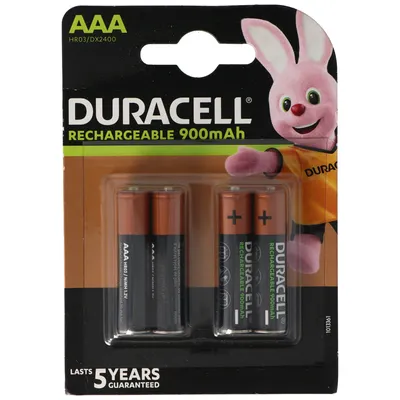 Zdjęcie produktu dla Akumulator Duracell Recharge Ultra AAA NiMH Micro o pojemności od 850 mAh do 900 mAh, opakowanie 4 szt