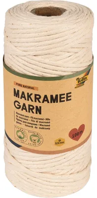 Produktbild von folia Makramee-Garn PURE NATURAL Länge: 100 m