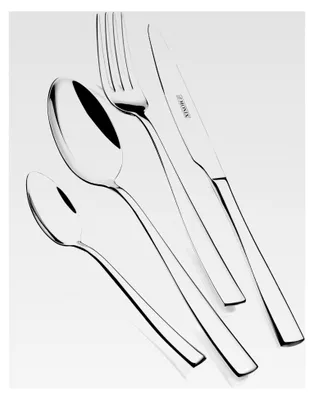 Produktbild von Siena | 24-teiliges Besteckset aus Edelstahl, modernes Design mit polierter Oberfläche, für 6 Personen, Dicke 3 mm, spülmaschinenfest, silberfarben