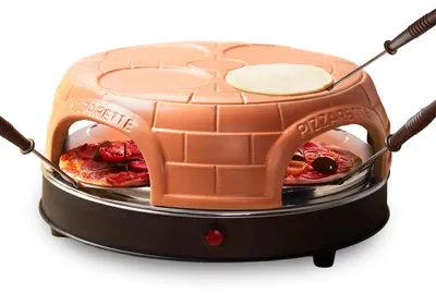 Immagine prodotto di Pizza pec, mini pizza - Terracotta - Diametro 11 cm - Per 4 mini pizze - Per 4 persone